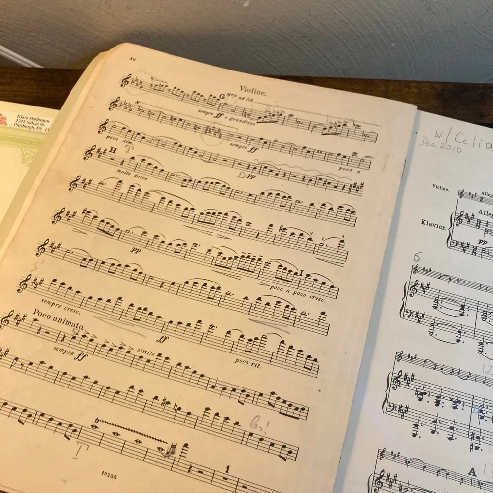 Cesar Franck Sonate A Major Violin Piano Sheet Music Edition Peters 3742 Vintage